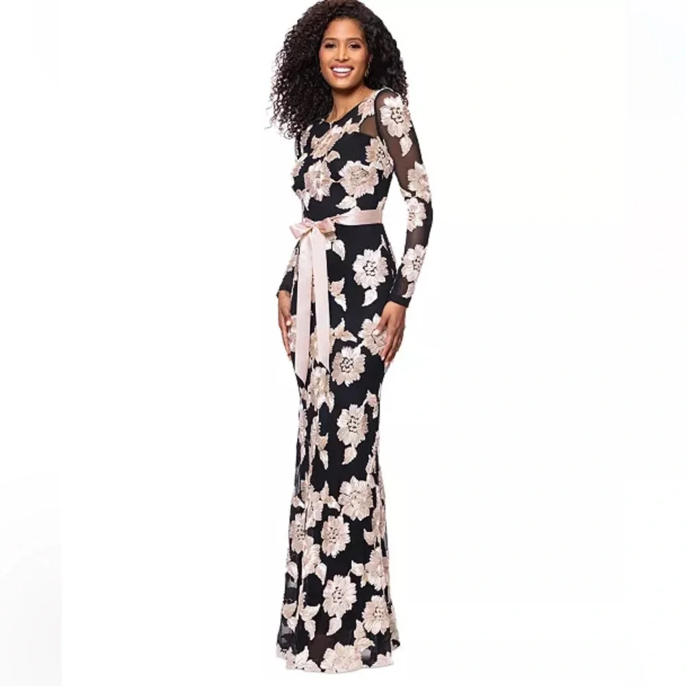 Betsy & Adam. Size 12
Women's Embroidered Mesh Gown - Picture 1 of 8